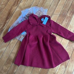 Gap Baby Cashsoft Ruffle Rib Sweater Dress